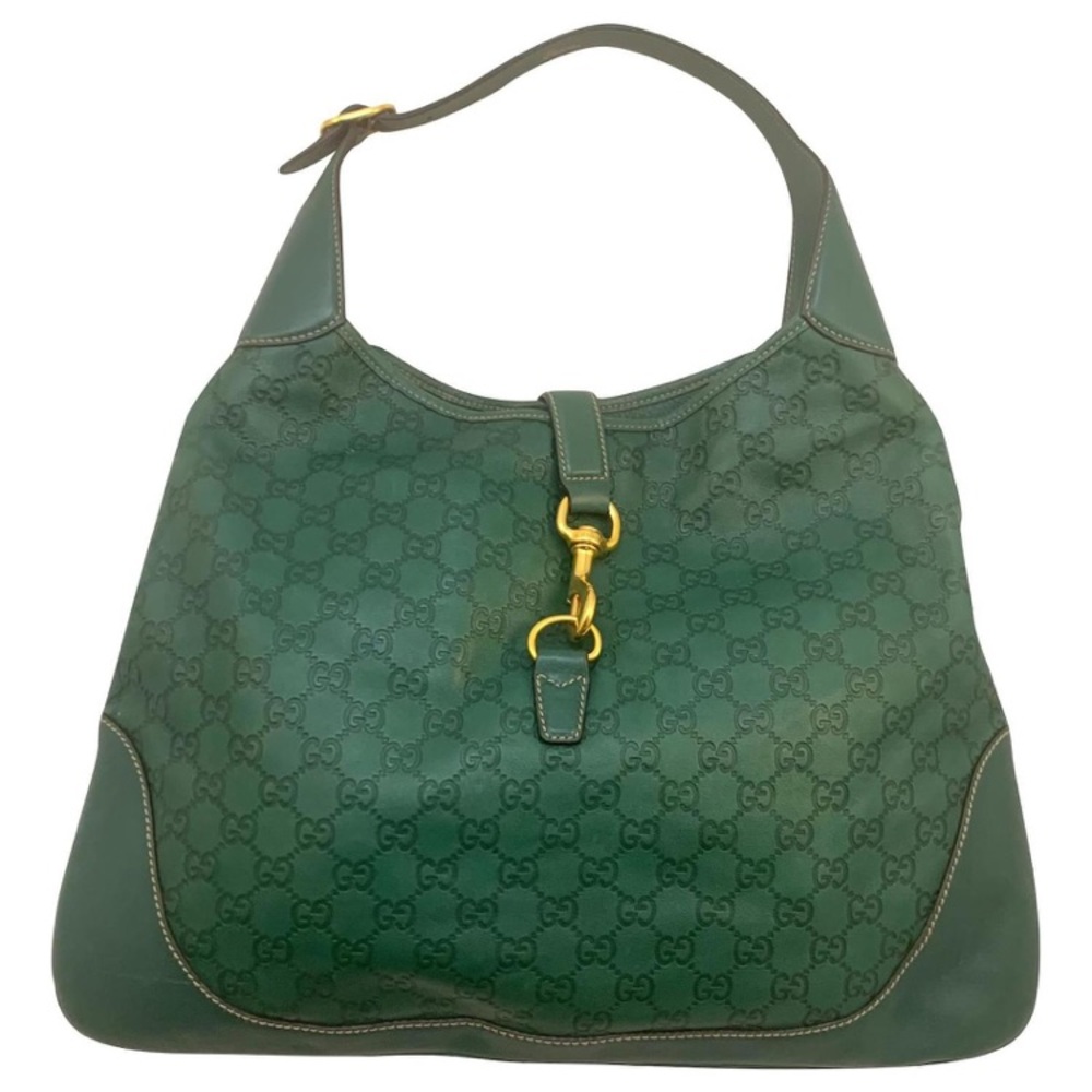Large turquoise leather Jackie Gucci purse